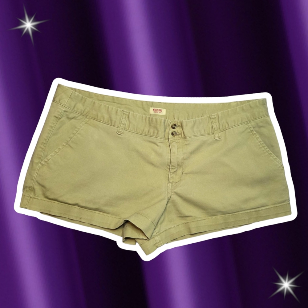 Mossimo Supply Co. | Women's Light Brown/Khaki Cotton Shorts |Size 17 Junior's|